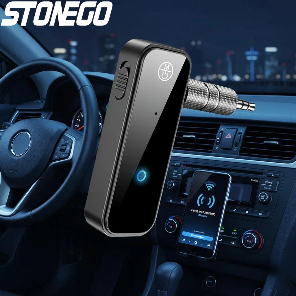 

Bluetooth 5.0 Wireless Audio Adapter 35mm AUX Stereo Receiver Transmitter for Car Home Speaker TV