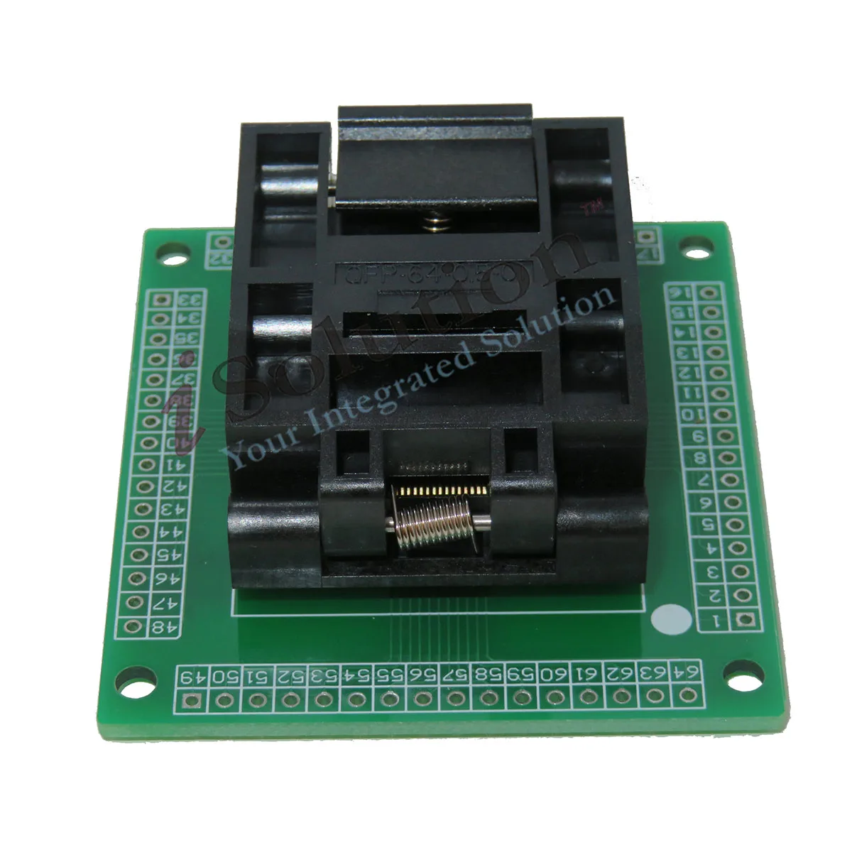 QFP64/LQFP64/TQFP64 to DIP64 burning socket QFP64 testing socket adapter board 0.5mm spacing QFP-64-05-01