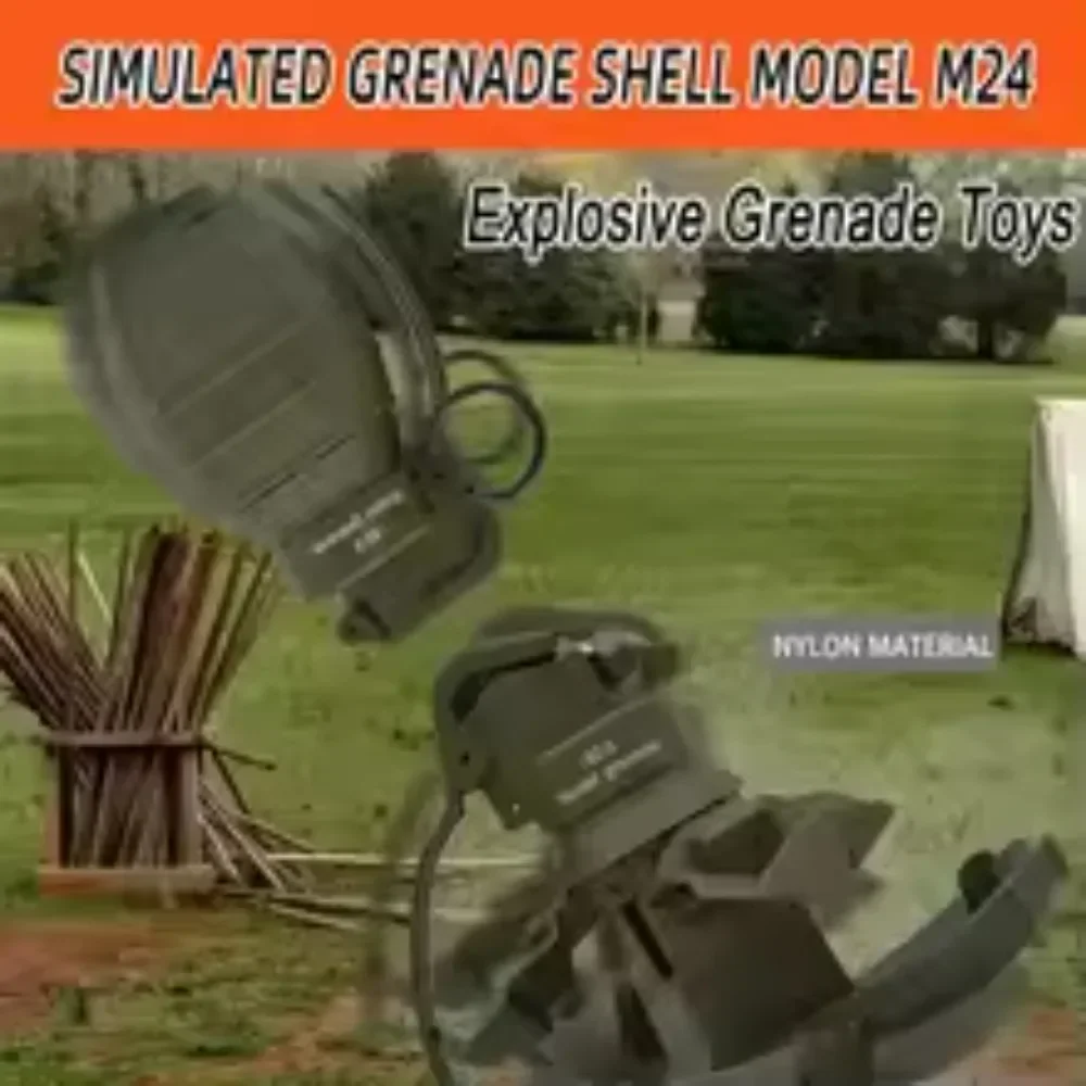 

BAirsoft Paintball Grenade Toy1/3PCS - Nylon Toy Grenade Toys Model - Anti Fall Refillable Gel Ball Explosion Reusable Grenade