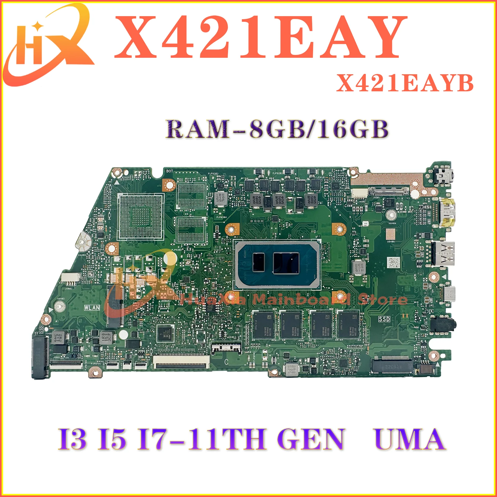 Imagem -02 - Kefu-placa-mãe do Portátil Mainboard I421e R421e X421eay X421eayb X421eq X421ep X521ea X521eq i3 i5 i7 8gb 16gb de Ram