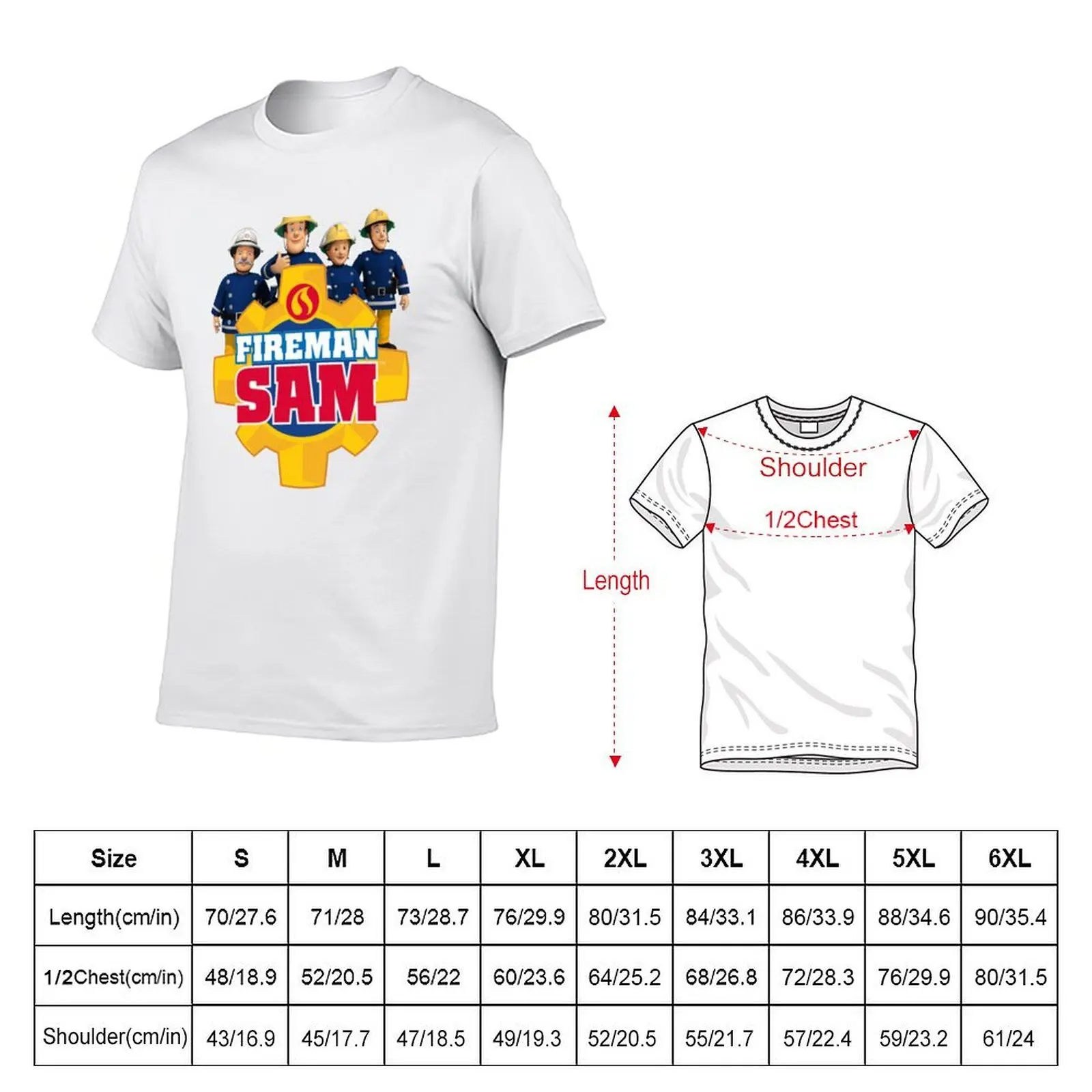 funny fireman sam T-Shirt cute tops sweat T-shirt men