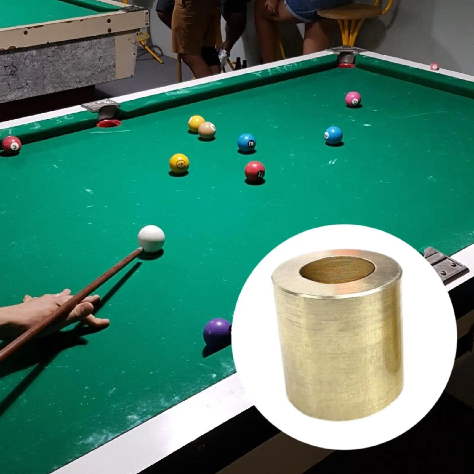 

Billiard Cue Ferrule, Pool Cue Head, Pool Cue Ferrule, Copper 11.5mm Replacement Pool Cue Tip Snooker Cue Repair Accessories