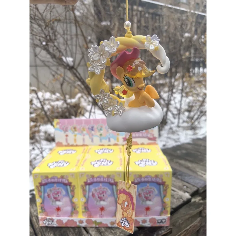 My Little Pony Figure Twilight Sparkle Rainbow Dash Rarity Cute Wind Chime Children Bag Pendant Keychain Toy