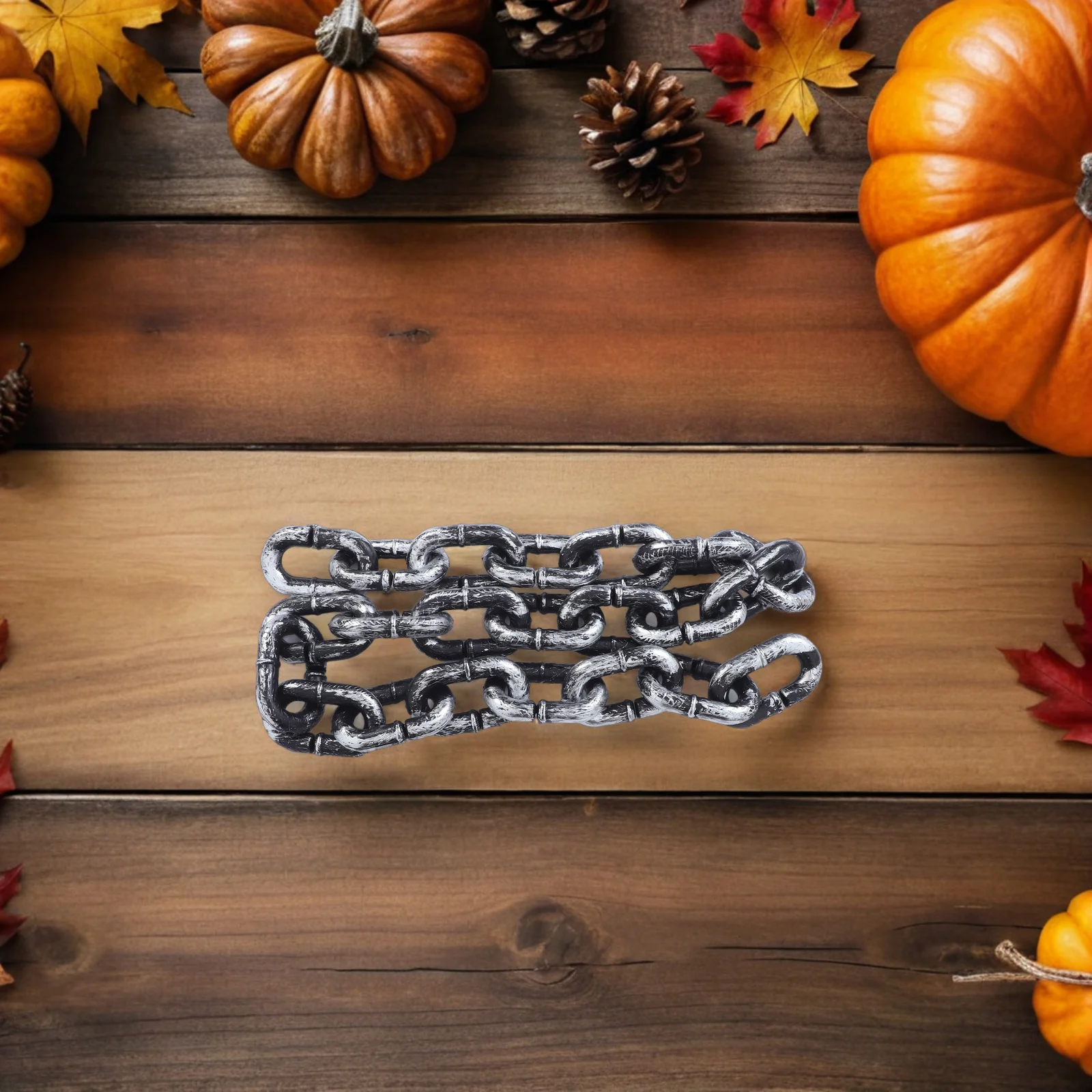 

2Pcs Halloween Chain Props Realistic Foam Prison Chains Lightweight Scary Decoration for Haunted House Costume Party