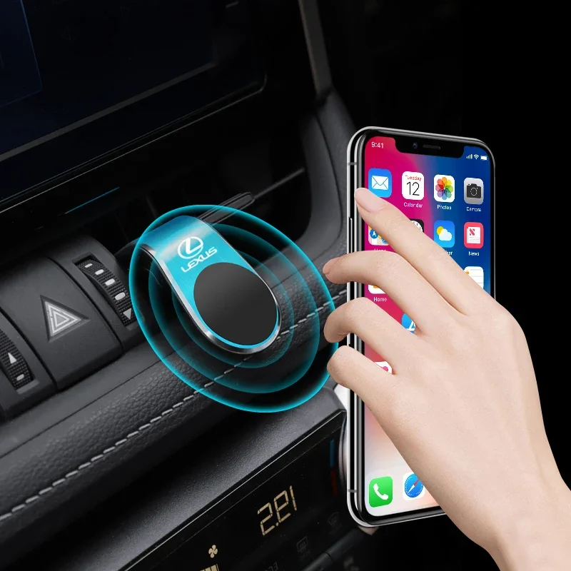 

Interior Mouldings 1Pcs Magnetic Car Emblem Phone Holder 360 Rotation Bracket For Lexus F SPORT GX460 Ct200h IS250 ES 220D IS200