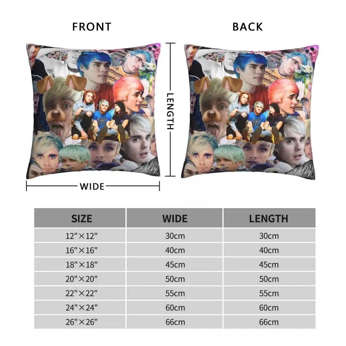 Awsten Knight Collage Pillowcase Polyester Linen Velvet Pattern Zip Decorative Pillow Case Sofa Cushion Case