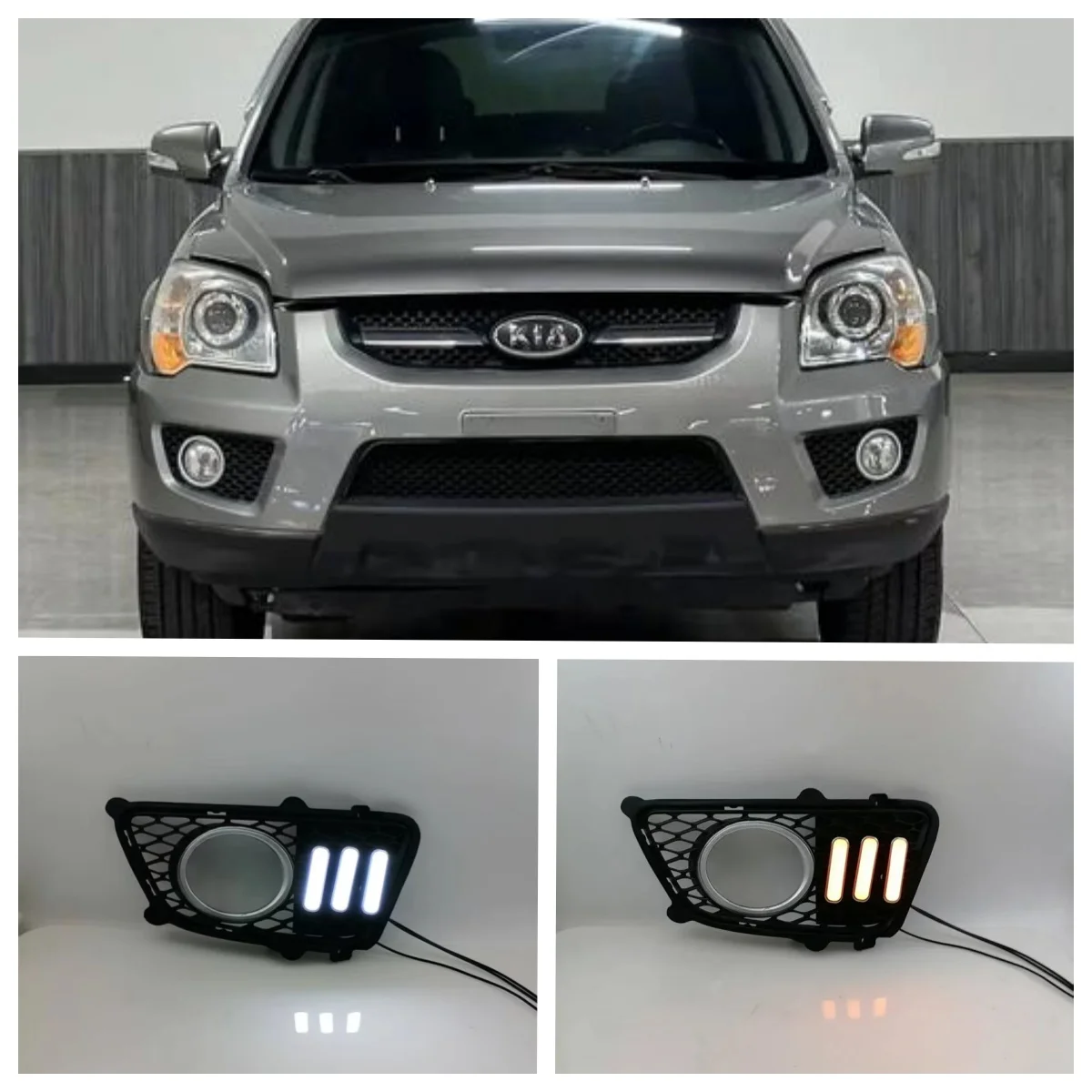 

LED DRL For KIA Sportage 2009 2010 2011 2012 2013 Daytime Running Lights Waterproof Daylight Lamp With Dynamic Turning Lamps