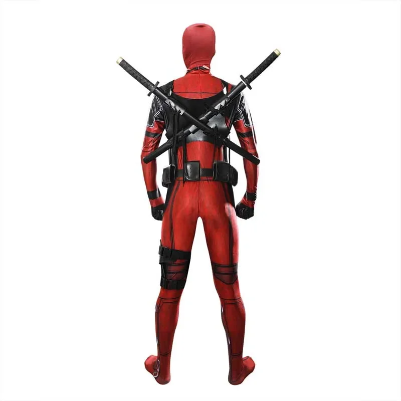 5 pezzi Deadpool Anime Bambini Adulti Supereroe Deadpool Costumi Cosplay Tuta Maschera attaccata Abiti Festa di Halloween per le ragazze del ragazzo