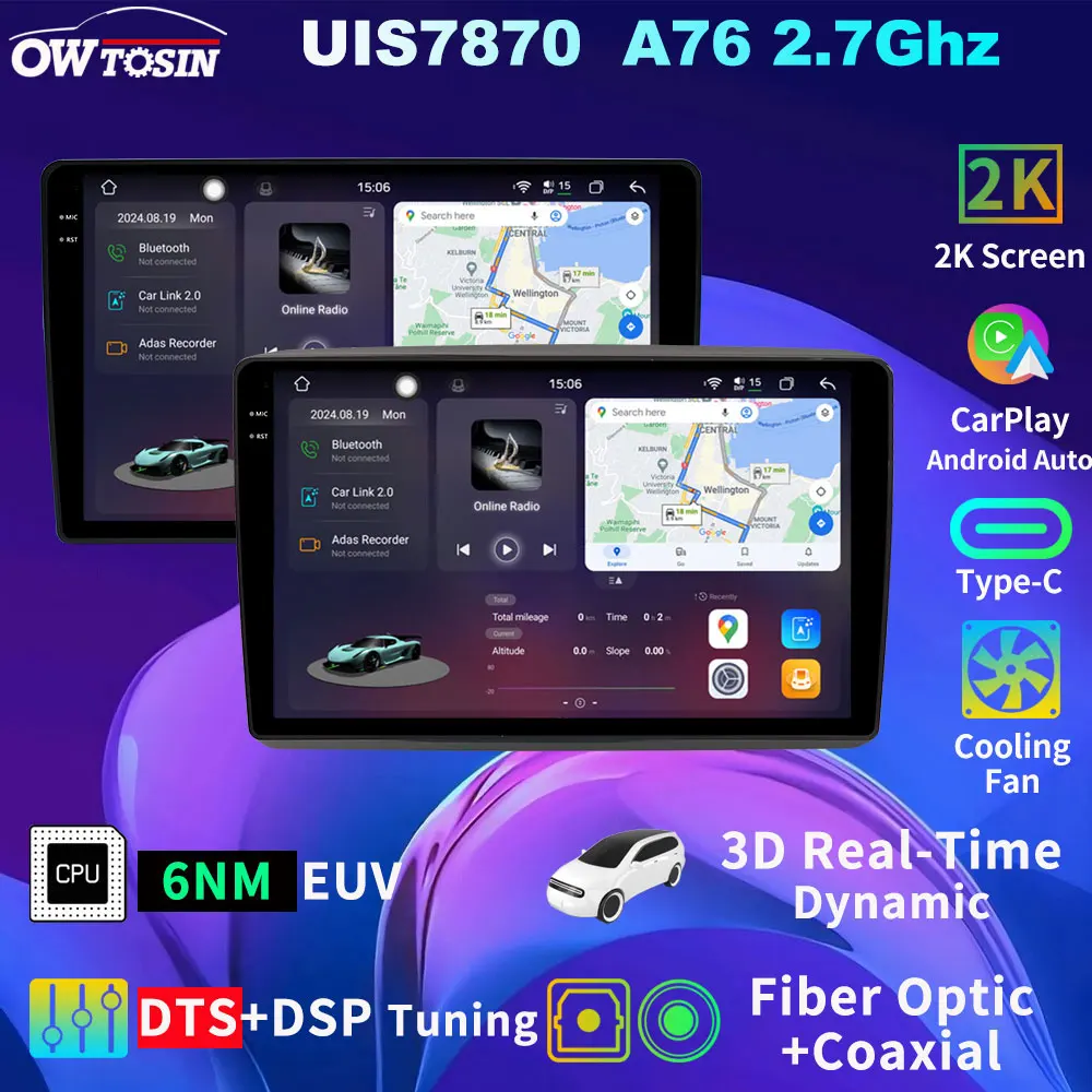 UIS7870 12G+256G Android 13 Car GPS Radio Head Unit For Fiat Ducato Peugeot Boxer Citroen Jumper 2006-2022 CarPlay Video Stereo