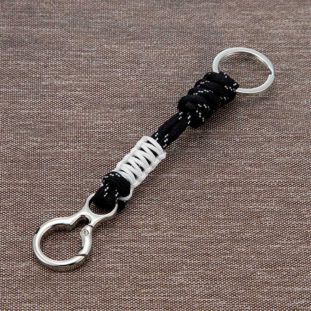 Handmade Paracord Keychain with Spring Snap Hook