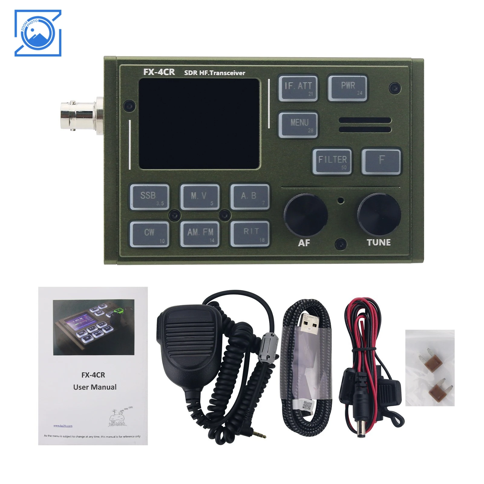 

FX4CR-2024 Final Edition SDR HF Transceiver with 1-20W Continuously Adjustable Power Range Support USB/LSB/CW/AM/FW Modes