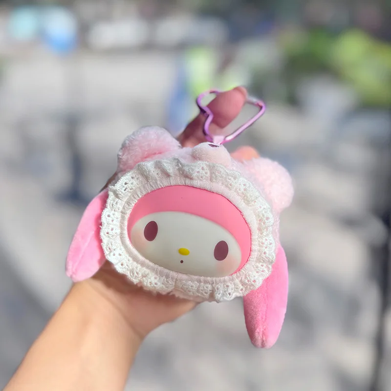 Nuevo Modelo de Llavero de Peluche de Hello Kitty y Kuromi, Serie de Osos, Decoración de Escritorio, Regalo de Cumpleaños