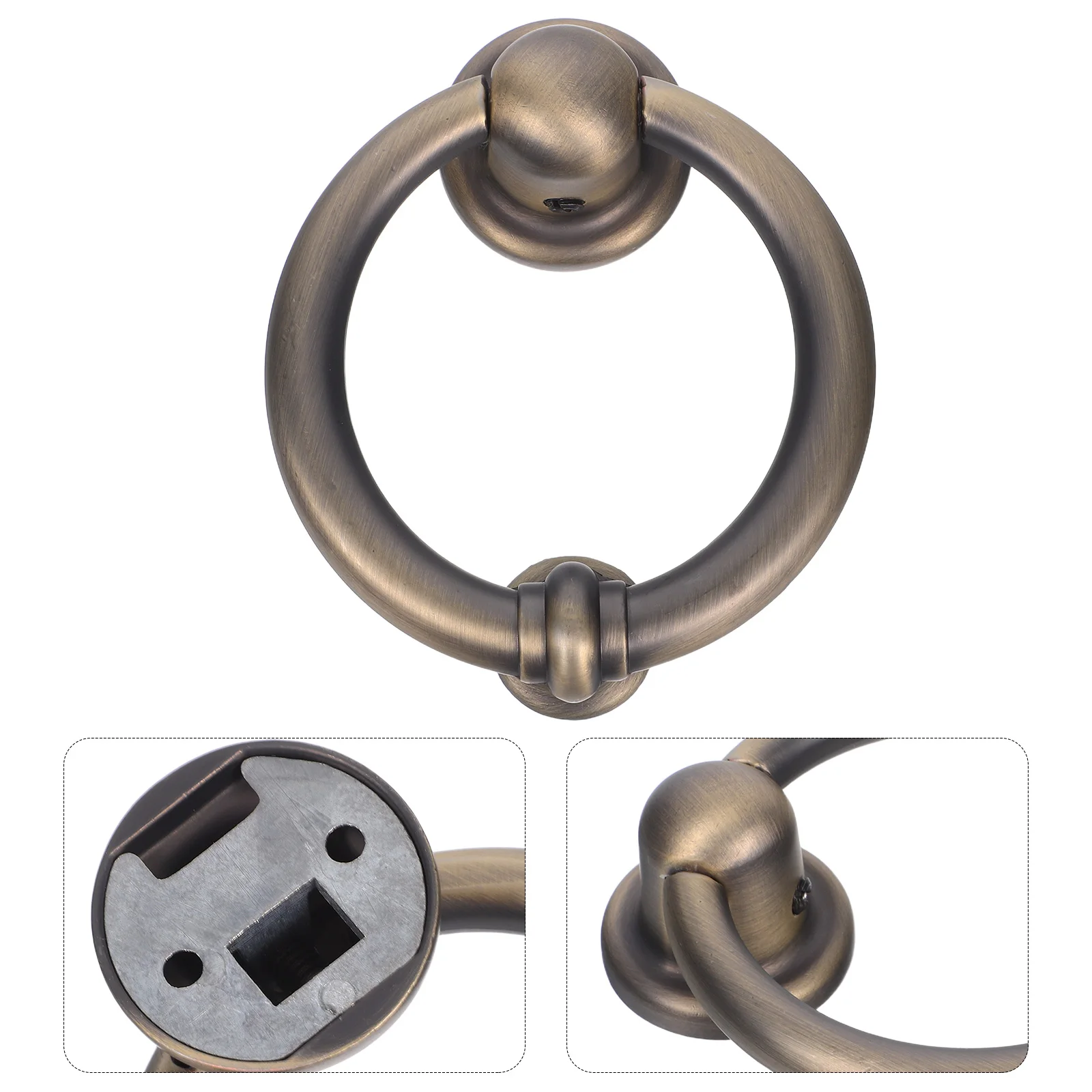 

Zinc Alloy Knocker Single Front Security Decorative Handle Ring Accessory Hardware for Home Commercial Portal Durable for Front