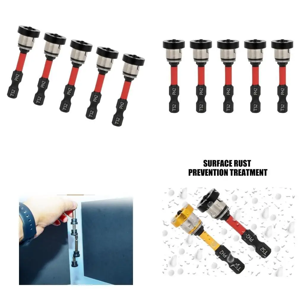 

652F 5pcs Set Screwdriver Bits With Adjustable Depth Stop For Enhanced Efficiency And Durability