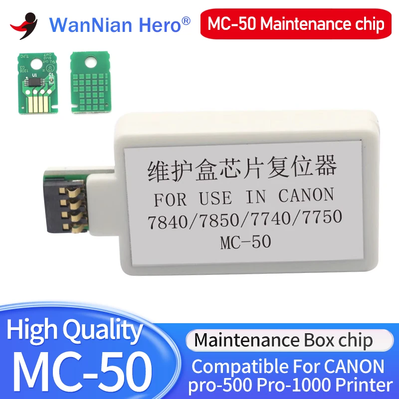 MC-50 Maintenance Tank Chip Resetter For Canon 7840 7850 7740 7750 Printer MC50 Waste Ink Box Resetter MC-50 chip