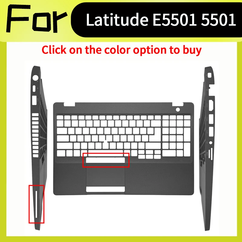 

Black New For Latitude 5500 5501 E5500 E5501 Top Case Palmrest Upper Case Keyboard Bezel C Cover Shell