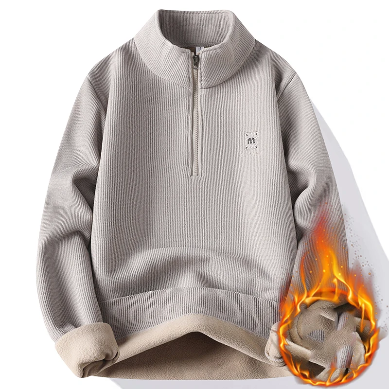 Sweater Male Men's Warm Knitted Sweater Streetwear Pullovers Casual Thick Fashion Clothing Spring Autumn Winter Men Clothing