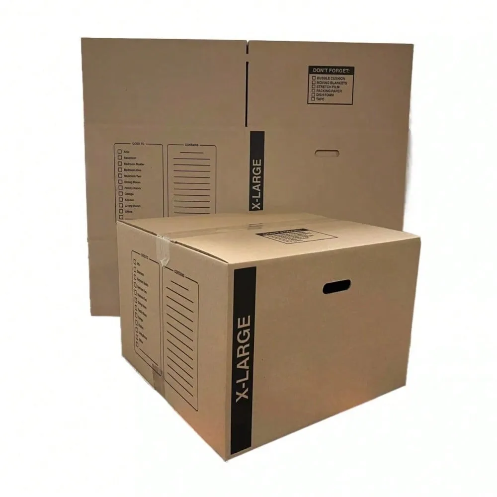 20 - Pack X-Large Cardboard Moving Boxes 23x23x16 32 ECT With Handles