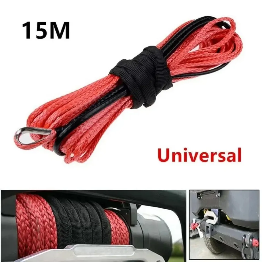 

1/4'' x 50' Synthetic Winch Rope Cable Line for ATV UTV Off-road 5000-5700lbs 1x