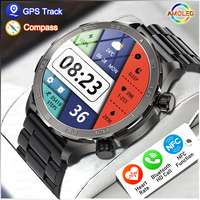 For Huawei Xiaomi Smart Watch Men Watch 4 Pro AMOLED HD Screen Bluetooth Call NFC Health GPS Smartwatch 2024 New Sport Watches