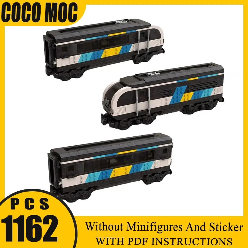 

Technology Bricks DIY Assembly Train Tools Toy Gift Brightline Passenger/Control /Locomotive Car Modele Moc Building Blocks