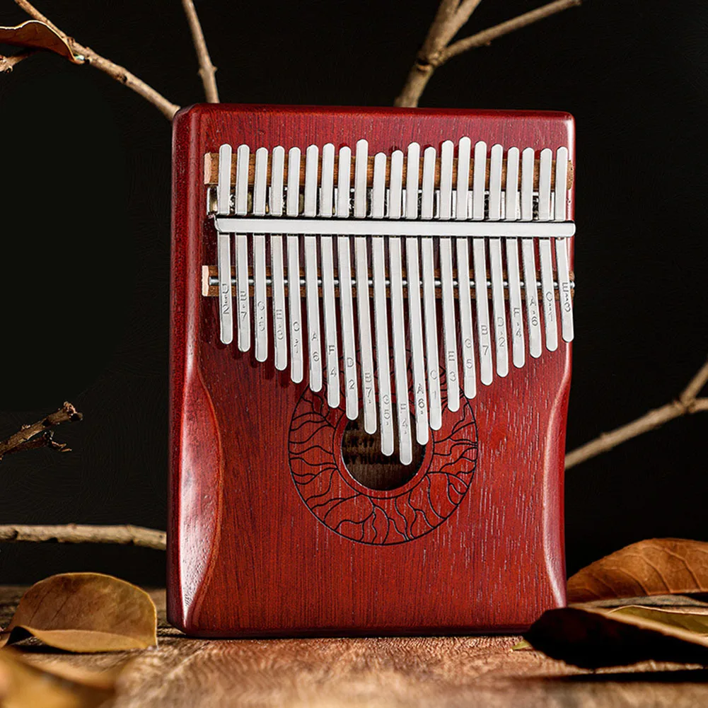 Kalimba Thumb Piano Solid Wood Tuning Hammer Wood 21 Keys Beginner Beginners Calimba Compact Finger Entertainment