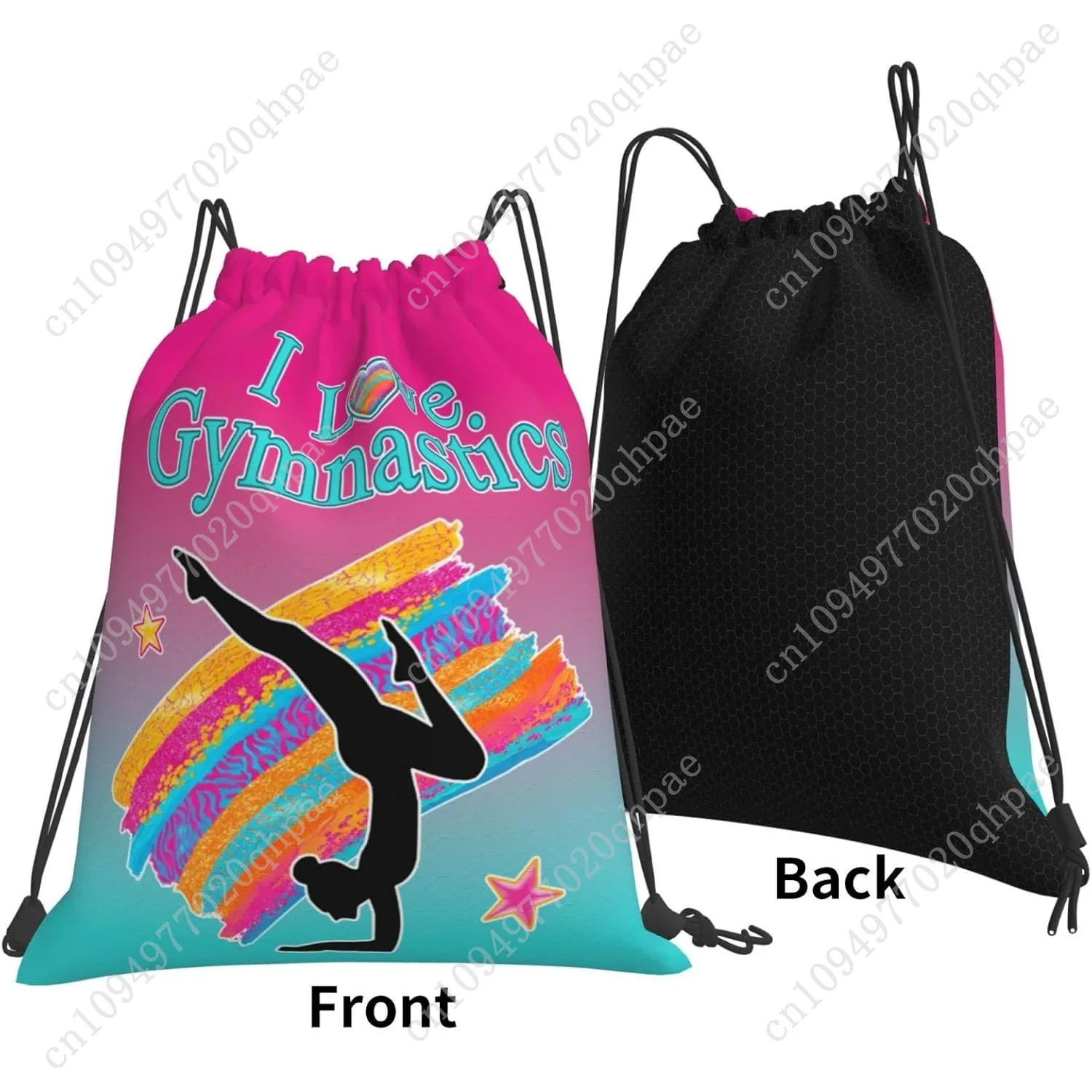 حقائب الجمباز برباط للنساء حقيبة ظهر برباط للجمباز مقاومة للماء حقيبة رياضية للجيم #3