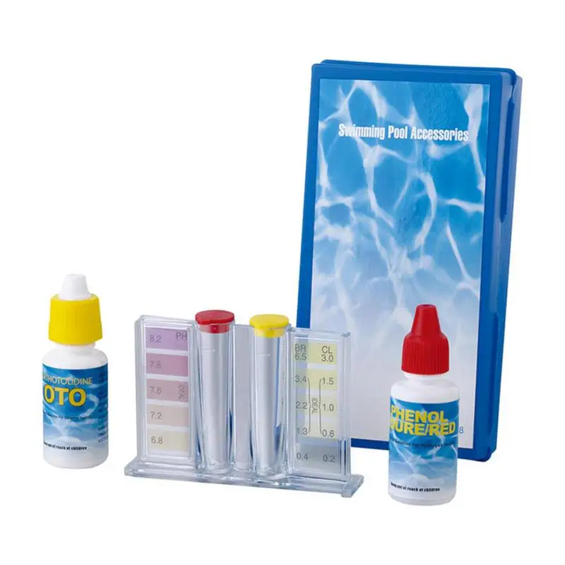 

Swimming Pool Special Test Kit Accessories PH Chlorine Inspection Liquid Water Quality Component Test Box Water Tester For Spa