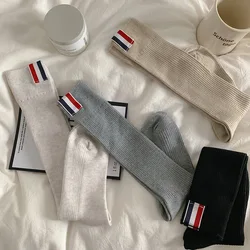 ForWoman Korea Tide Brand European Striped Label Spring Autumn Cotton Calf Socks High Tube Japanese JK Three Stripes Fashion Sox