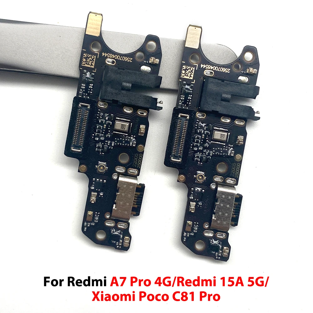 10Pcs , USB Charging Charger Port Flex Cable For Xiaomi Redmi 15A 5G / A7 Pro 5G Dock Charger Connector With Microphone Flex