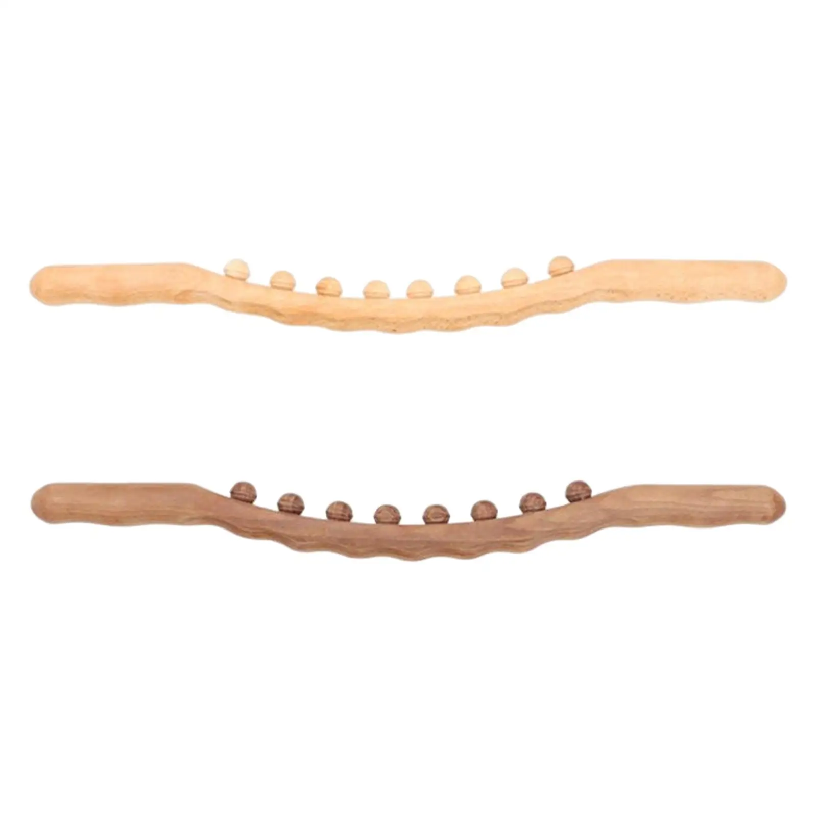 

Wood Gua Sha Roller Handheld Massager 8 Beads for Fatigue Relief Waist Body