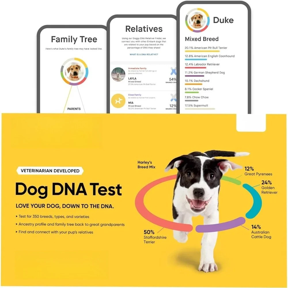 

New upgrade dentification Kit - Most Accurate Dog DNA Testing Kit - 99% Breed Ancestry Accuracy for Mixed Breed Dogs