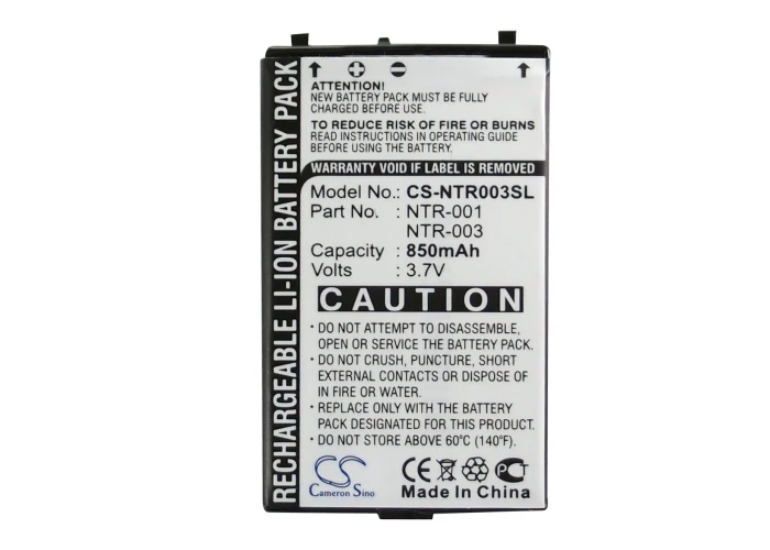 Replacement Battery for Nintendo GBA-SP, NDS, SAM-SPRBP(A) BAT-GBASP-1LI, BT-M12, NTR-001, NTR-003 3.7V/850mAh