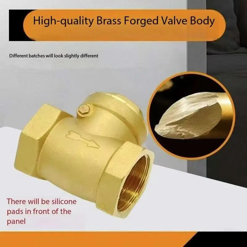 1/2" 3/4" 1" 1-1/4" 1-1/2" BSP Female Thread Brass Swing Check Valve One Way Non-return Valve for Water Brass Horizontal Check