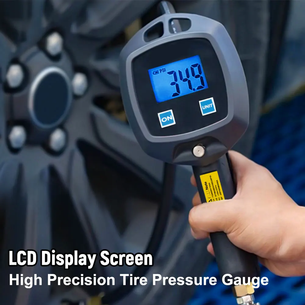 

Манометр для шин с цифровым дисплеем, универсальный манометр для автомобильных шин, высокоточный мониторинг, надувной пистолет