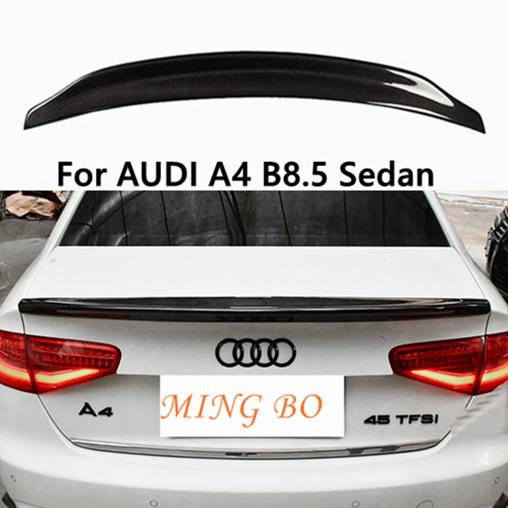 

For AUDI A4 B8.5 Sedan Carbon fiber FRP glossy black Rear Spoiler Trunk Wing 2013-2016