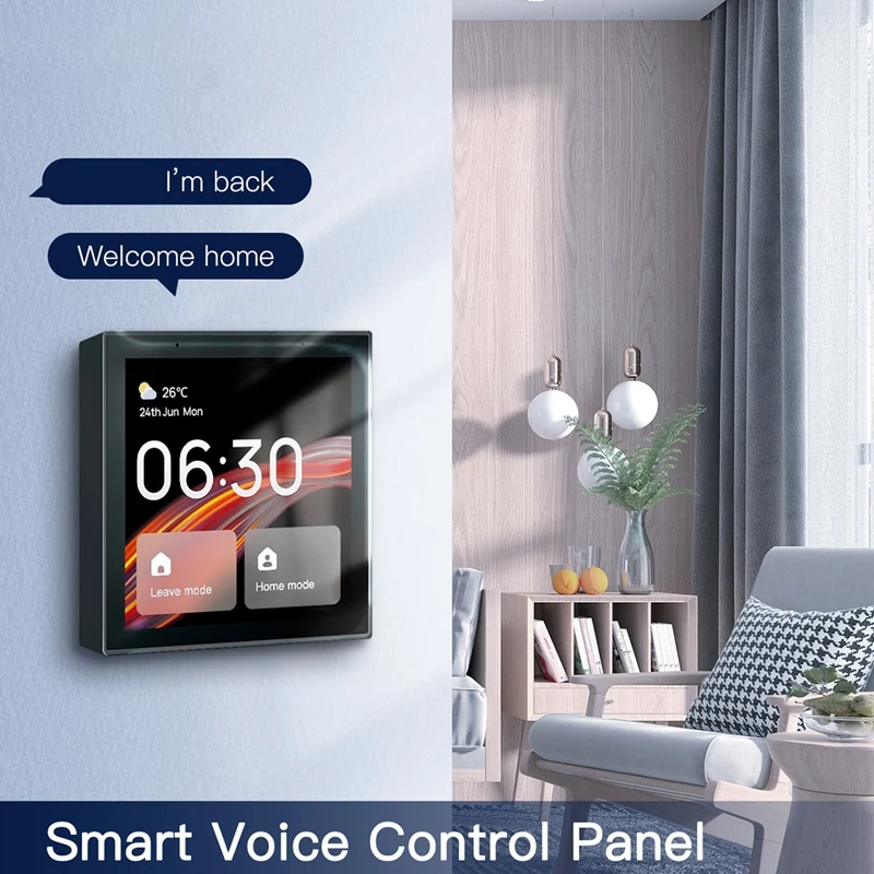 

1 PCS Tuya Wifi Multifunctional Touch Screen Control Panel 4 Inch In-Wall Central Voice Controllr For Intelligent Smart Home