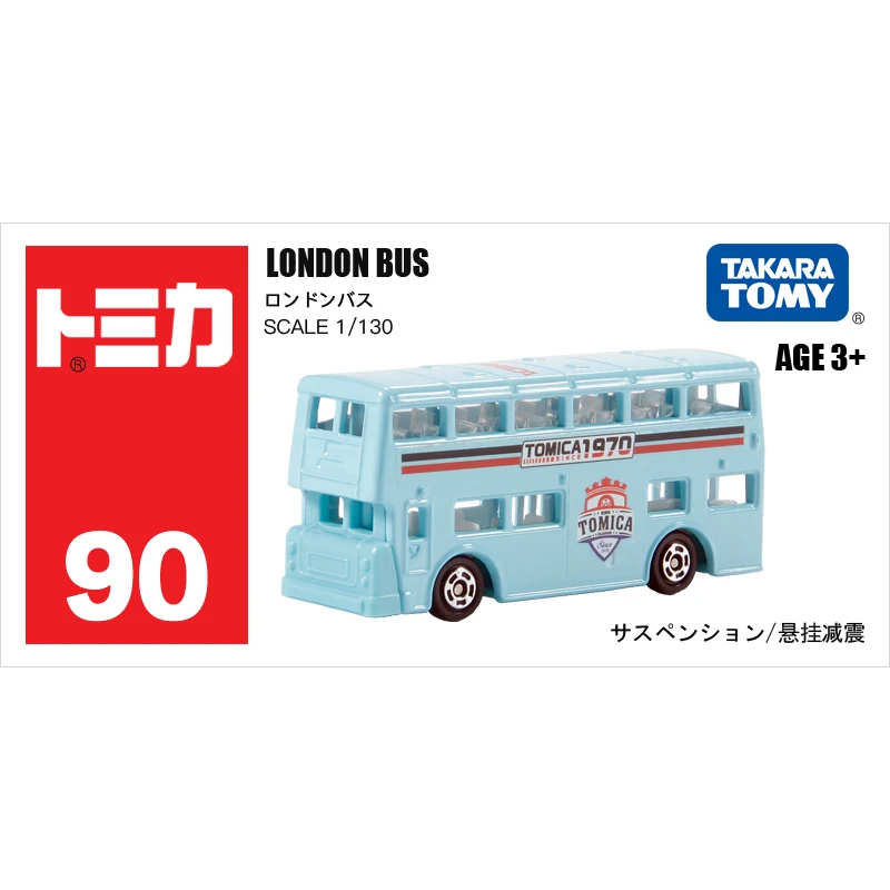 

Takara Tomy Aisa Tomica No.90 London Bus Cars Hot Pop 1:64 Автомобиль из сплава, игрушки, литая под давлением металлическая модель для детей