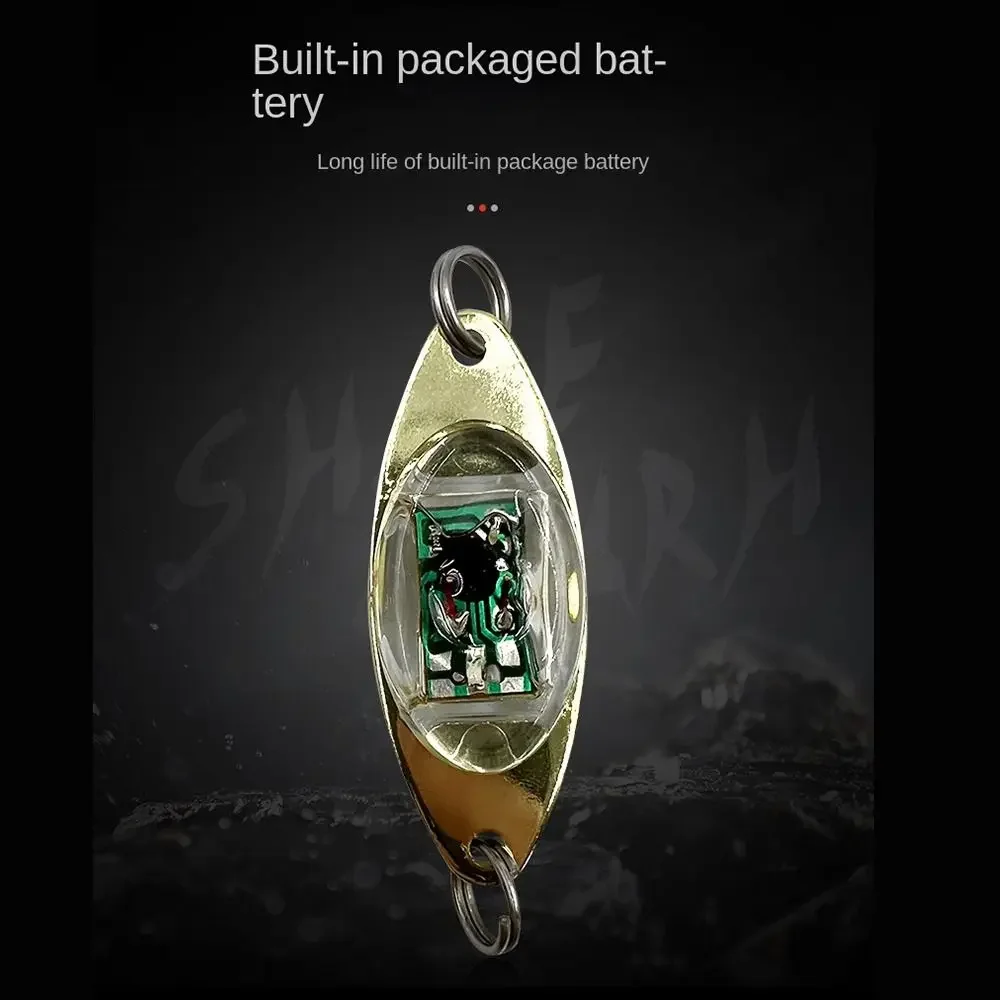 Eye Shape LED Lure Light Fluorescent Attracting Fish Flash Lamp Bass Spoon Fishing Squid Deep Drop Underwater Fishing Tools