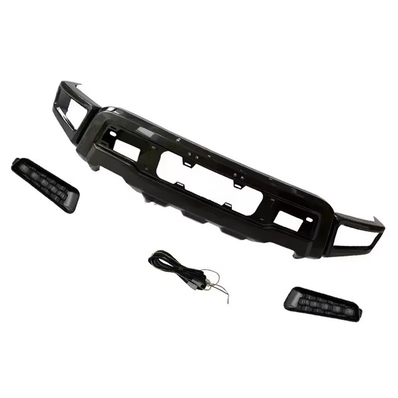 المصد الأمامي المعدل عالي الجودة مع ضوء LED لـ 18-20 لسيارة Ford F150 يتضمن مشابك Bodykit حالة جديدة مخصصة