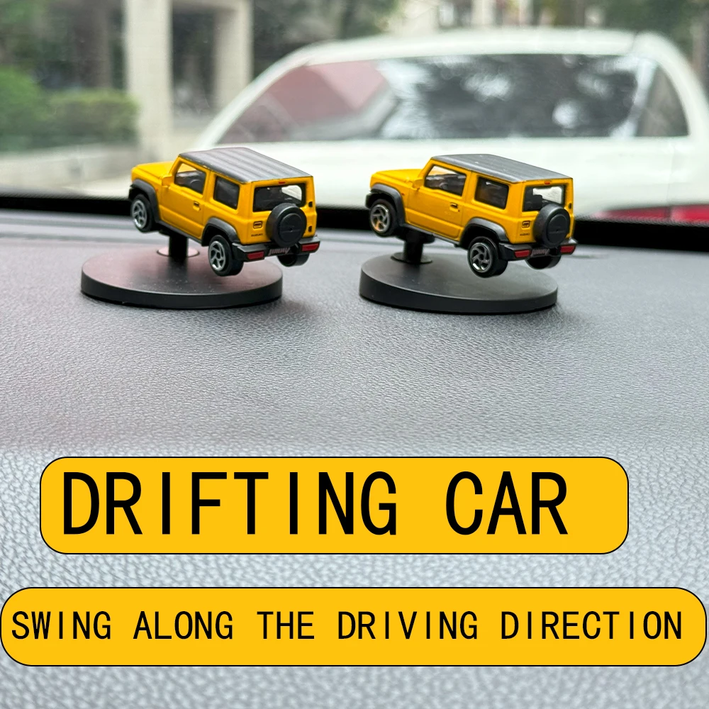 

1PCS Car Drift Rotating Ornaments Auto Dashboard Turning Racing Model Deco Car individuality Center Console Decoration For JIMNY