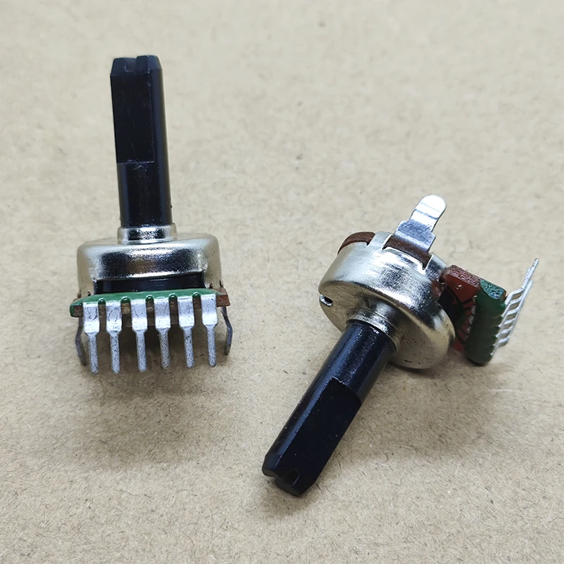 161 type, vertical dual single-row 6-pin potentiometer A20K audio power amplifier volume adjustment, half handle length 20MM