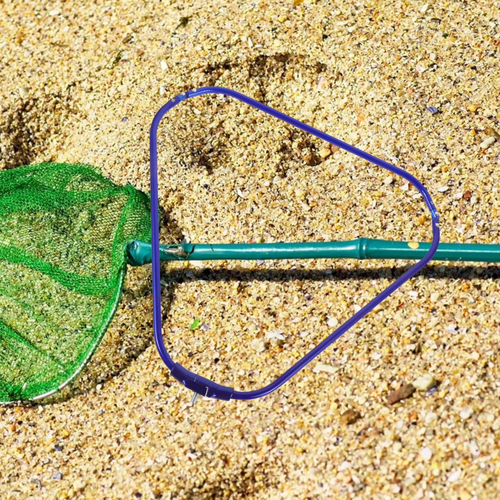 

Aluminum Alloy Folding Mesh Ring Fishing Frame Compact Lightweight Durable Replacement For Dip Nets Skimmer Fly Fishing Mesh