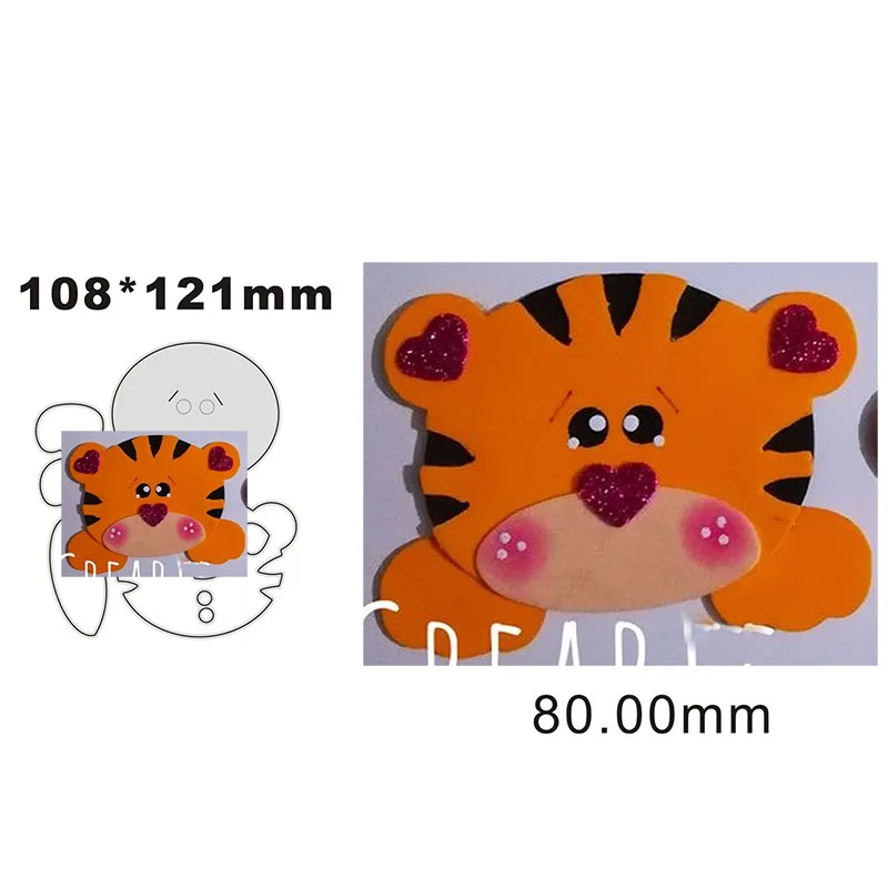 Metal Cutting Dies Stencils Animal Monkey Tiger Deer for DIY Scrapbooking Decorative Embossing DIY Paper Card Making