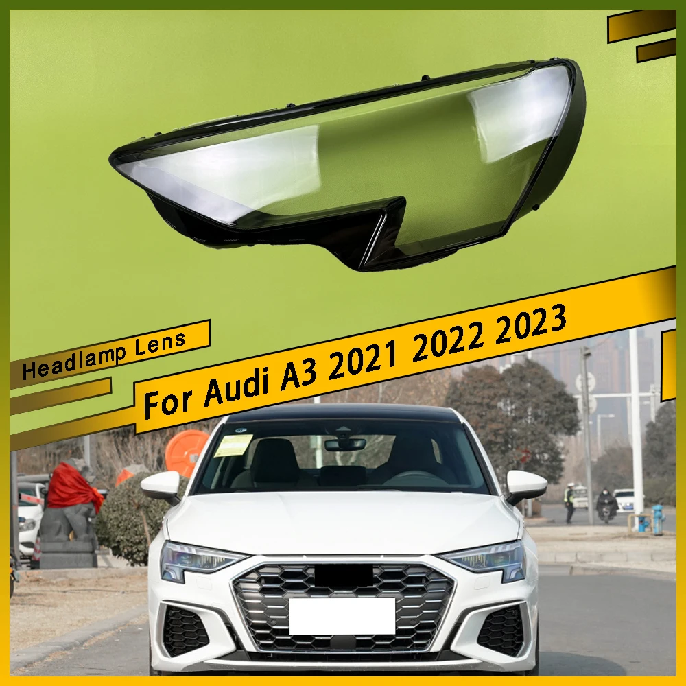 

Headlamp Cover Transparent Lamp Shade Headlight Shell Lens Plexiglass Replace Original Lampshade For Audi A3 2021 2022 2023