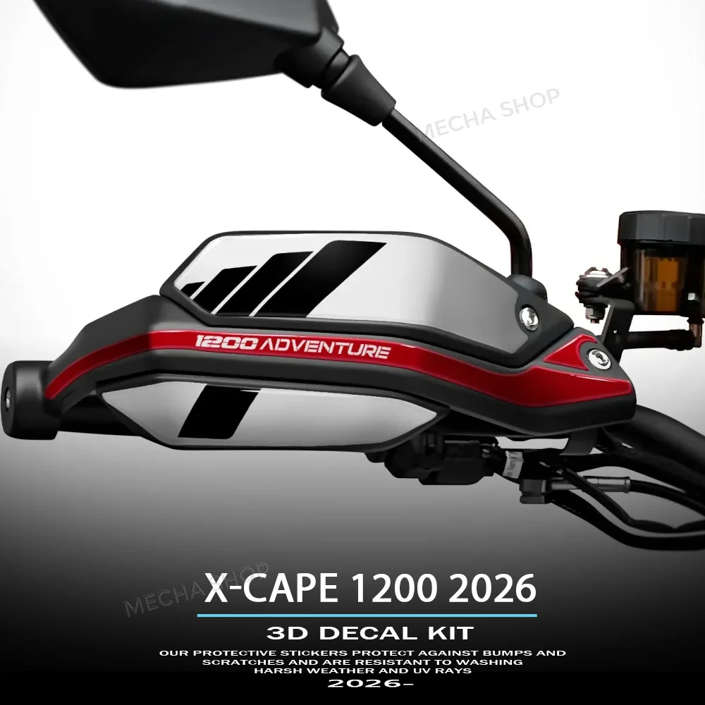 For Moto Morini X-cape 1200 2026 Accessories Handguard Stickers 3D Resin Sticker Protection Kit