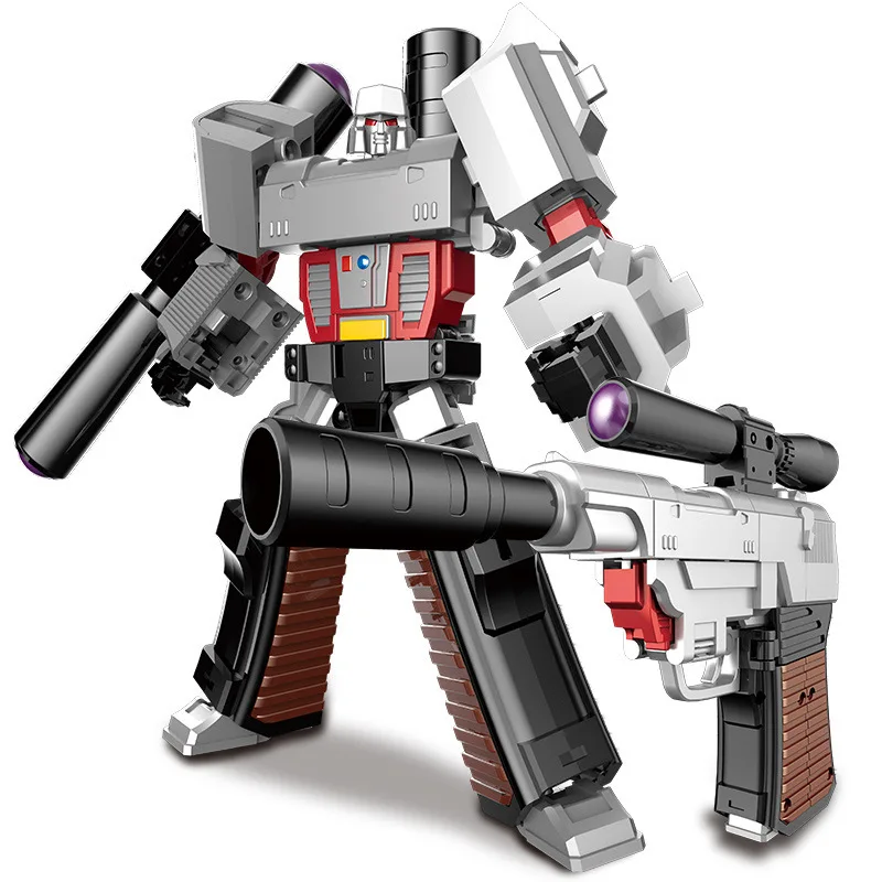 Children Creative Mini Plastics Pistol Deformable Model Robot Handgun Deformation Warrior Action Figure Robots Toys of Kids Gift