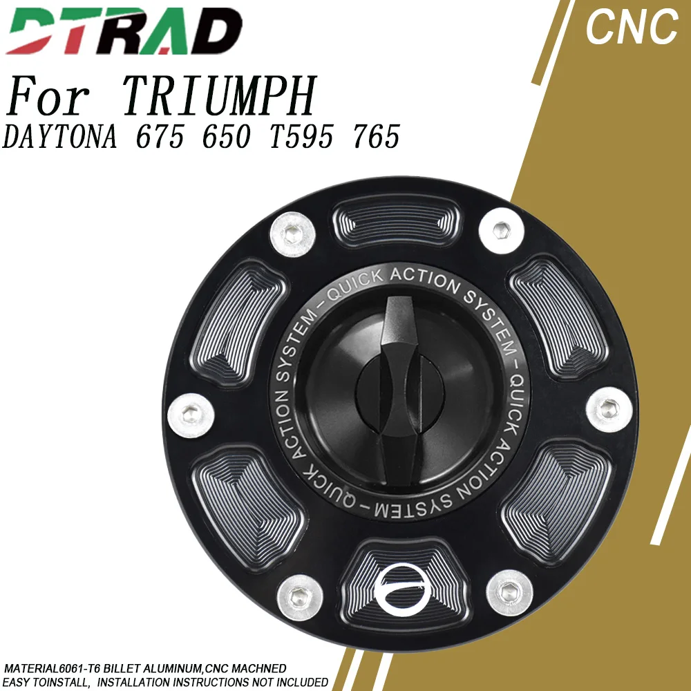 

Алюминиевая быстрая крышка топливного бака для TRIUMPH DAYTONA 675/R 650 T595 765 Moto2, система блокировки ключа мотоцикла, крышка бензобака