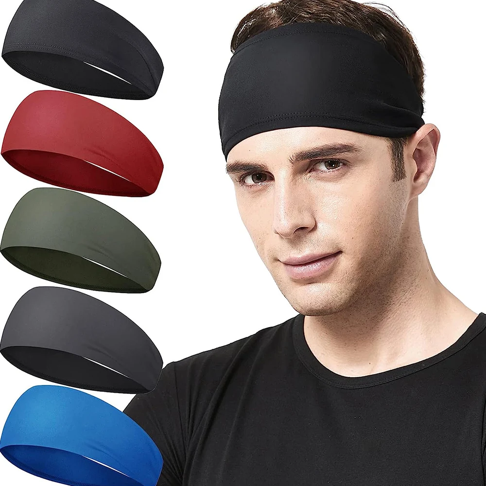 

Women Men Sports Headband Solid Color Elastic Hair Bands Yoga Fitness Sweatbands Makeup Hair Band Headwrap Hair Accessories