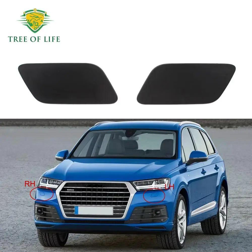 For Audi Q7 (4MB, 4MG) 2015 2016 2017 2018 2019 2020 2021 2022 Front Bumper Headlight Headlamp Washer Nozzle Cover Cap
